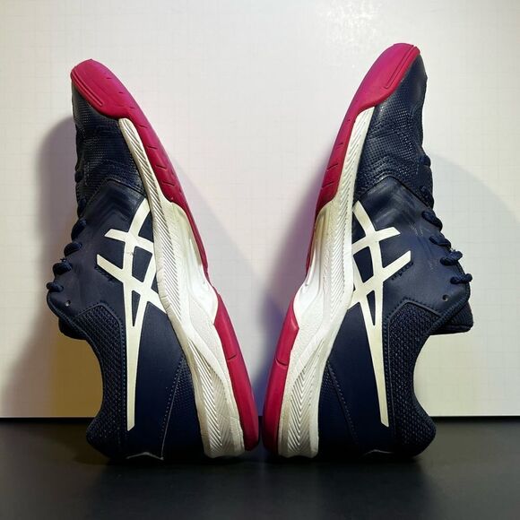 Womens ASICS Gel Dedicate 5 Navy Blue Running Shoes / Size 10 - Picture 7 of 10